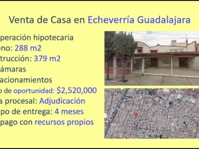 COL. ECHEVERRIA C. FRANCISCO MORALES  CASA DE OPORTUNIDAD $2'520,000 PRECIO POR TIEMPO LIMITADO