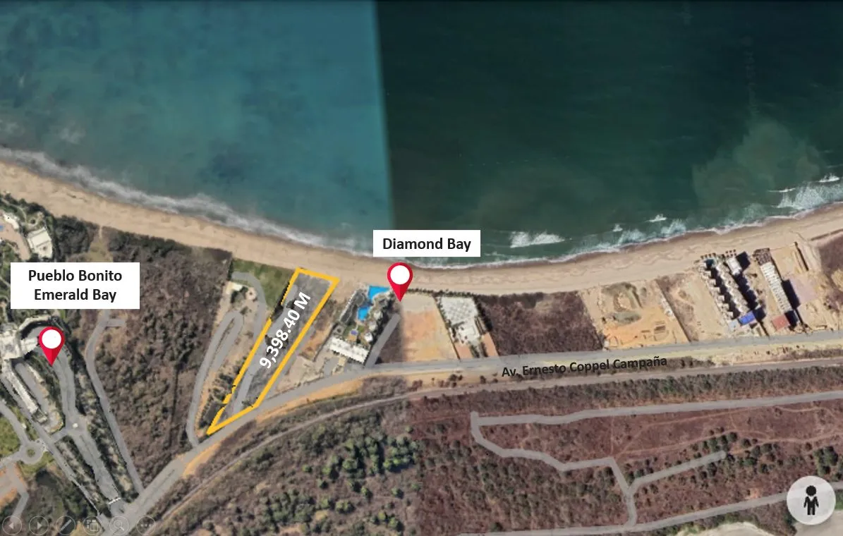 OPORTUNIDAD -Terreno en venta con 48 m de frente de playa en la playa El Delfín - 4