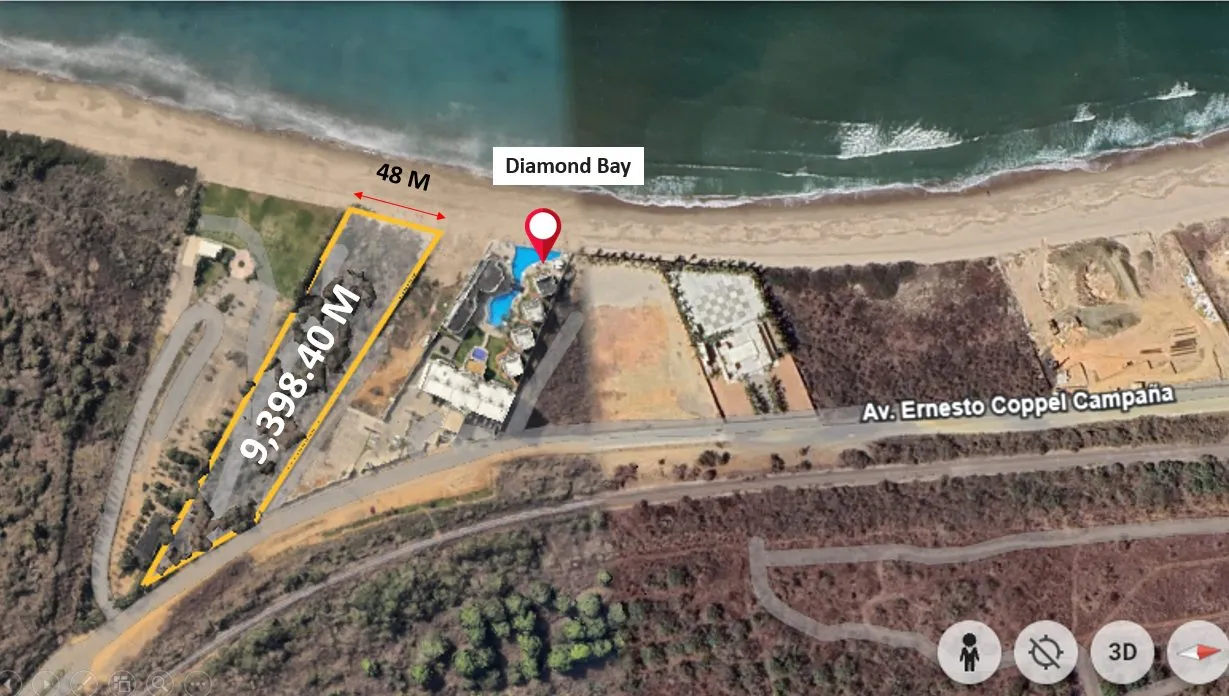 OPORTUNIDAD -Terreno en venta con 48 m de frente de playa en la playa El Delfín - 5